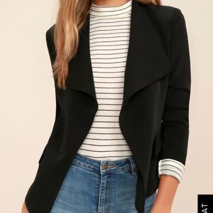 NWT LULU’S Uptown Girl Black Blazer